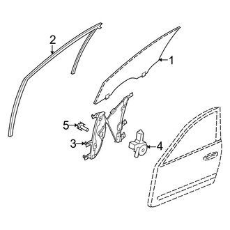 Infiniti OE - Front Door - Glass & Hardware (Sedan)