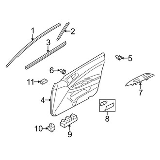 Infiniti OE - Front Door - Interior Trim (Base / Journey / Sport / X)
