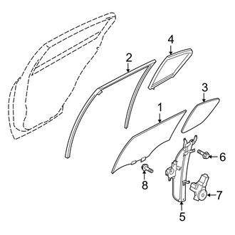 Infiniti OE - Rear Door - Glass & Hardware (Base / Journey / Sport / X)