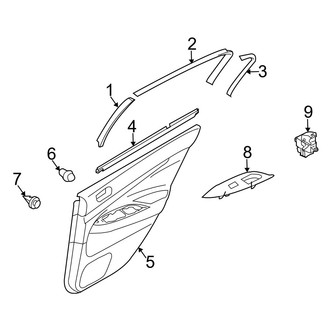Infiniti OE - Rear Door - Interior Trim (Base / Journey / Sport / X)