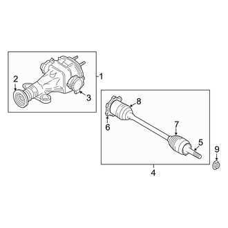 Infiniti OE - Rear Suspension - Axle & Differential (Base / Journey / Sport / X)