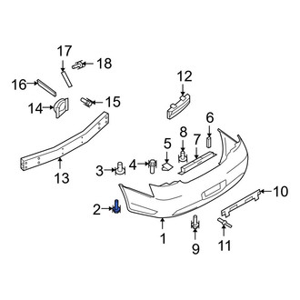 Infiniti OE - Bumper Cover Support Rail Screw