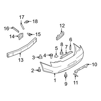 Infiniti OE - Rear Bumper - Bumper & Components