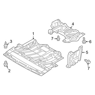 Infiniti OE - Radiator Support - Splash Shields (Coupe)