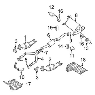 Infiniti OE - Exhaust System - Exhaust Components (Coupe)