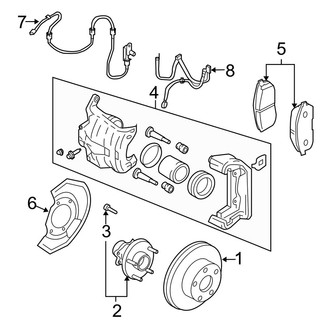 Infiniti OE - Front Suspension - Brake Components (Base Coupe)