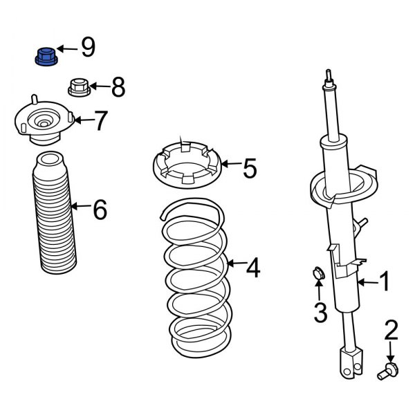 Suspension Shock Absorber Nut