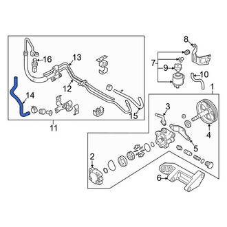 Infiniti OE - Power Steering Return Hose