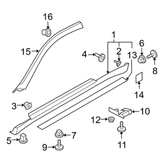 Infiniti OE - Pillars, Rocker & Floor - Exterior Trim (Coupe)