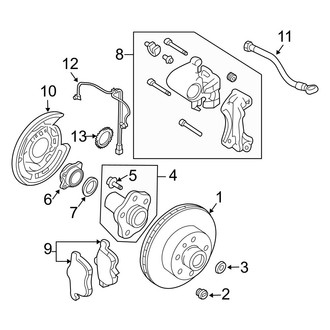 Infiniti OE - Rear Suspension - Brake Components (Base Coupe)