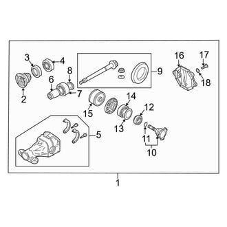 Infiniti OE - Rear Suspension - Axle & Differential (With Limited Slip), (Coupe)