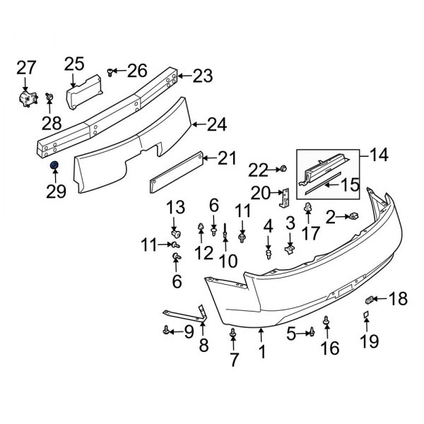 Bumper Cover Reinforcement Beam Nut