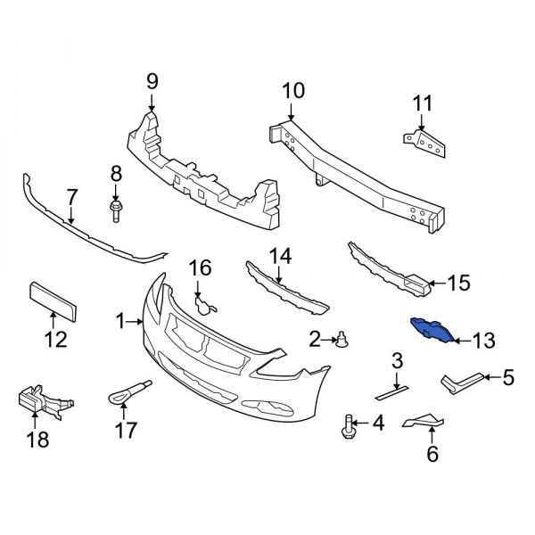 Bumper Cover Spacer Panel