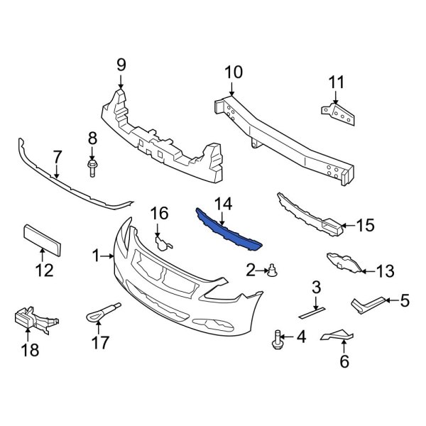 Bumper Cover Spacer Panel