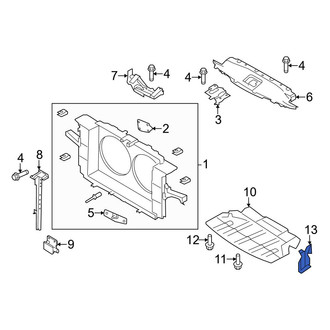 Infiniti OE - Front Right Radiator Support Splash Shield