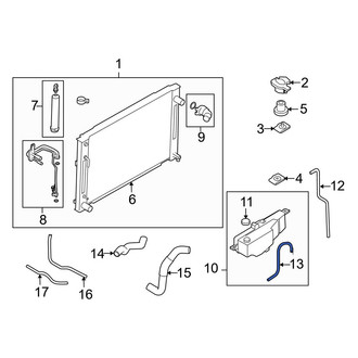 Infiniti OE - Lower Engine Coolant Reservoir Hose