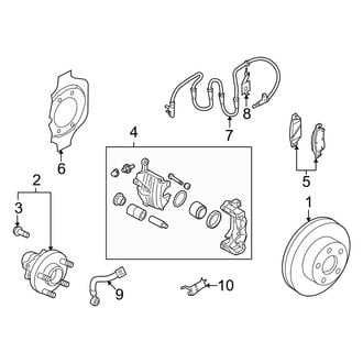 Infiniti OE - Front Suspension - Brake Components (W/O Sport Brakes), (Base / IPL / Journey / Sport)