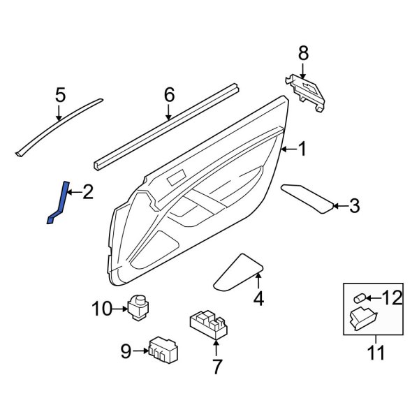 Door Interior Trim Panel Bracket