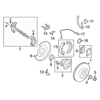 Infiniti OE - Rear Suspension - Brake Components (With Sport Brakes)