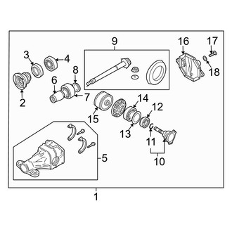 Infiniti OE - Rear Suspension - Axle & Differential (With Limited Slip)