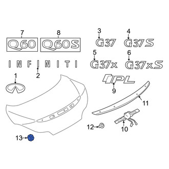 Infiniti OE - Deck Lid Finish Panel Nut