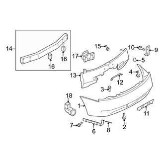 Infiniti OE - Rear Bumper - Bumper & Components (Base / IPL / Journey / Sport / X Coupe)
