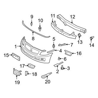 Infiniti OE - Front Bumper - Bumper & Components (W/O Sport Trim), (Base / Journey / Sport / X Sedan)