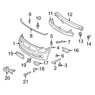 Infiniti OE - Front Bumper - Bumper & Components (With Sport Trim), (Base / Journey / Sport / X Sedan)