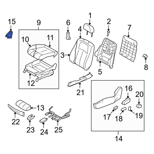 Seat Back Recliner Adjustment Mechanism Cover