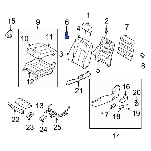 Seat Back Recliner Adjustment Handle