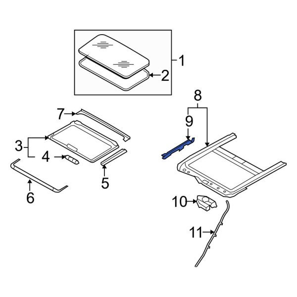 Sunroof Guide Jaw