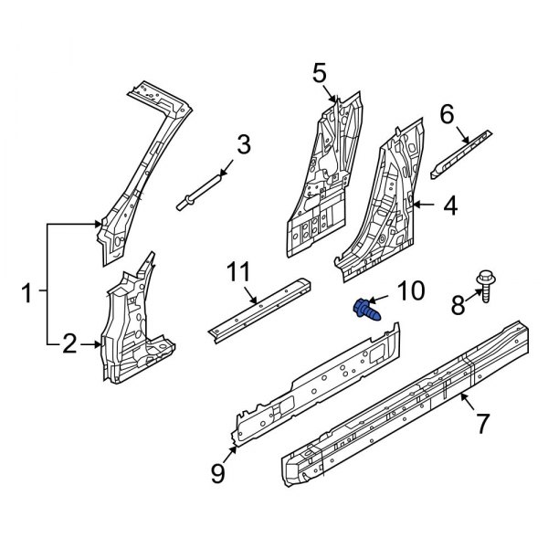 Rocker Panel Reinforcement Bolt