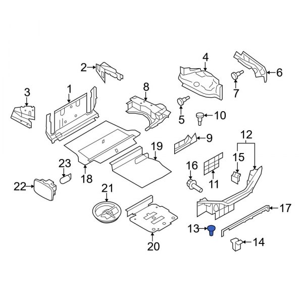 Rear Body Panel Trim Panel Clip