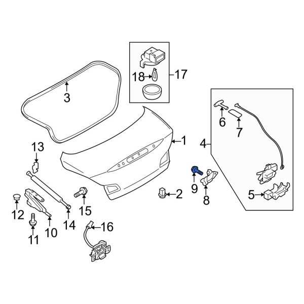 Deck Lid Striker Bolt