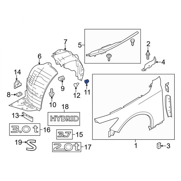 Fender Liner Nut