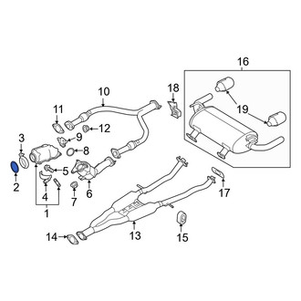 Infiniti OE - Center Left Catalytic Converter Gasket