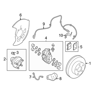 Infiniti OE - Front Suspension - Brake Components (With Sport Brakes), (Sport RWD)