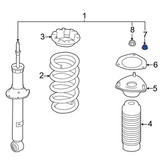 Infiniti OE - Suspension Strut Mount Nut