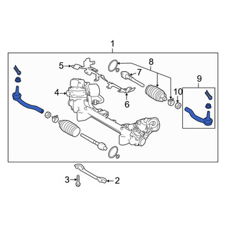 Infiniti OE - Right Outer Steering Tie Rod End