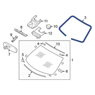 Infiniti OE - Front Windshield Frame Weatherstrip Seal