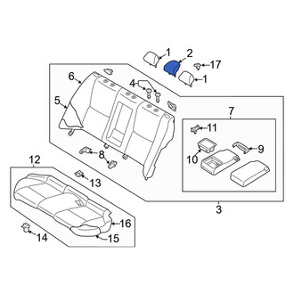 Infiniti OE - Rear Center Headrest