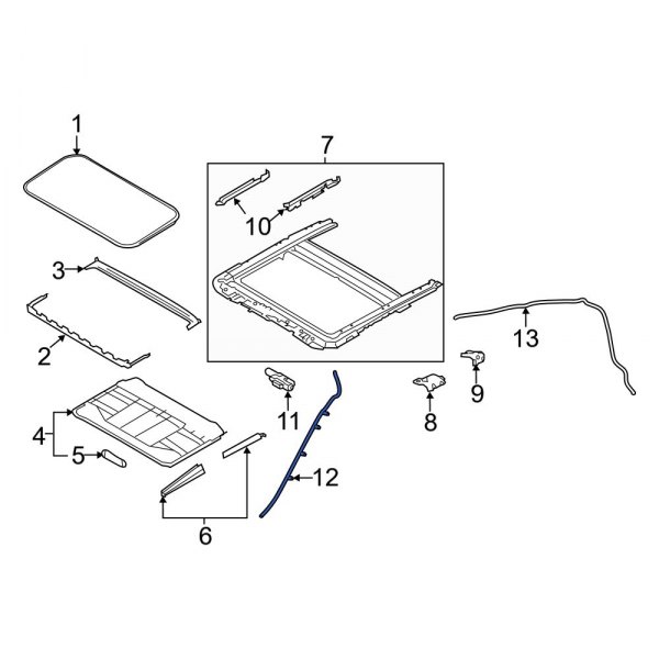 Infiniti OE 913904GB0A Front Sunroof Drain Hose