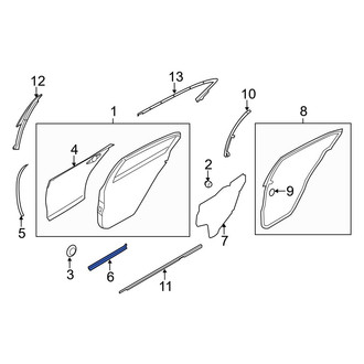 Infiniti OE - Lower Door Outer Panel Seal