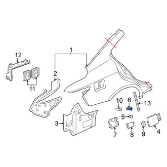 Infiniti OE - Rear Fuel Door Spring