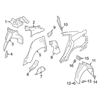 Infiniti OE - Quarter Panel - Inner Structure