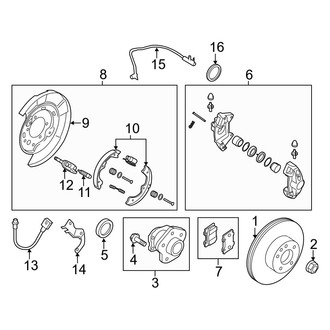 Infiniti OE - Rear Suspension - Brake Components (With Sport Brakes), (Sport)