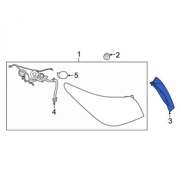 Infiniti OE 265524HB0A Rear Right Tail Light Cover