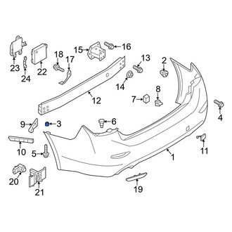 Infiniti OE - Front Bumper Cover Nut