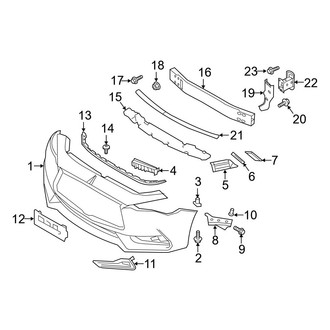 Infiniti OE - Front Bumper & Grille - Bumper & Components