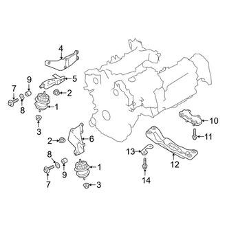 Infiniti OE - Engine & Transmission Mounting (AWD 3.0L)